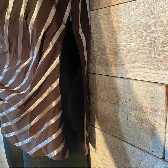 Joseph Ribkoff ‎ women’s brown striped fitted blouse - Picture 7 of 10